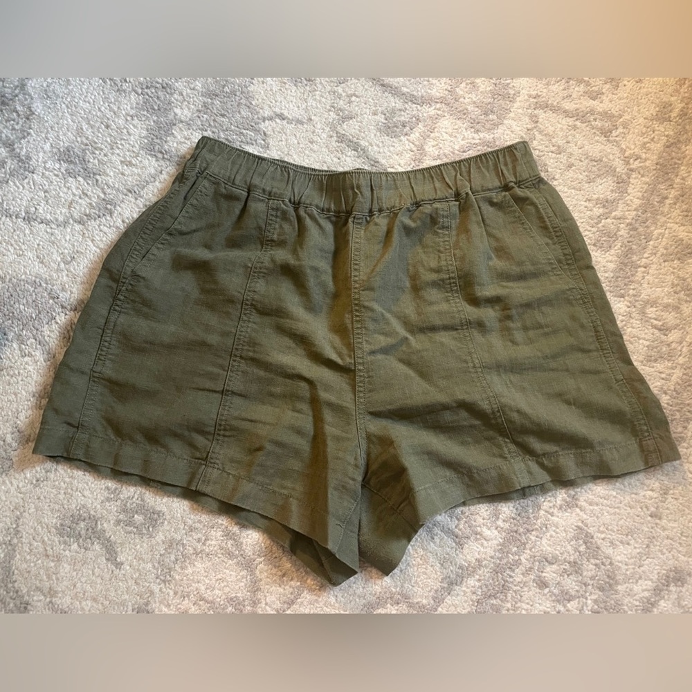 Madewell linen blend pull on shorts